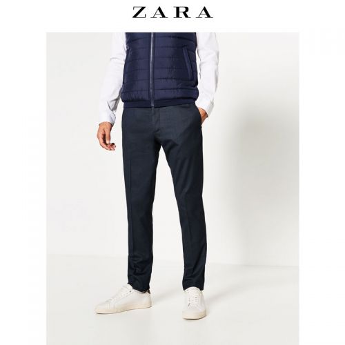 Pantalon Slim-type pour jeunesse ZARA fibre de polyester fibres viscose rayonne polyuréthane élastique spandex automne - Ref 1486482