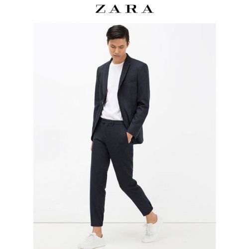 Pantalon serré pour jeunesse ZARA fibre de polyester fibres viscose rayonne laine élastique polyuréthane spandex polyamide nylon printemps - Ref 1486484