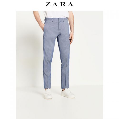 Pantalon droit pour jeunesse ZARA Polyester Coton été - Ref 1486485