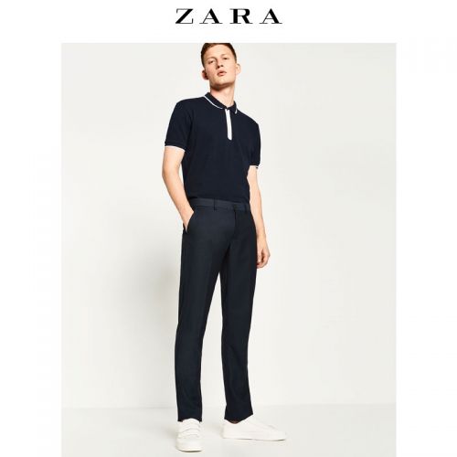 Pantalon Slim-type pour jeunesse ZARA Fibre de polyester fibres viscose rayonne été - Ref 1486496