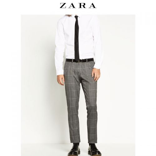 Pantalon droit pour jeunesse ZARA fibre de polyester fibres viscose rayonne polyuréthane élastique spandex automne - Ref 1486505