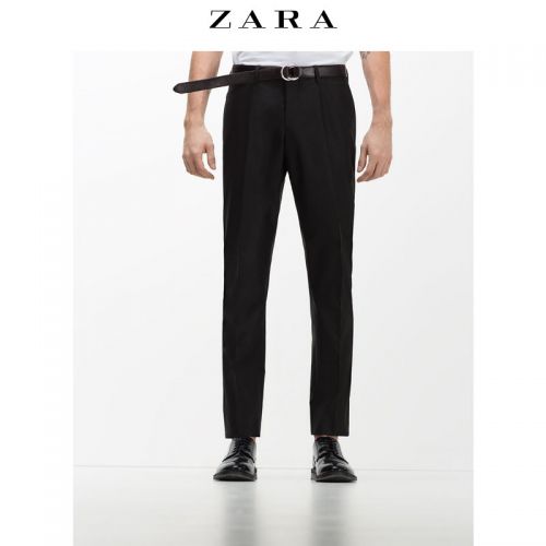 Pantalon Slim-type pour jeunesse ZARA fibre de polyester fibres viscose rayonne polyuréthane élastique spandex printemps - Ref 1486512