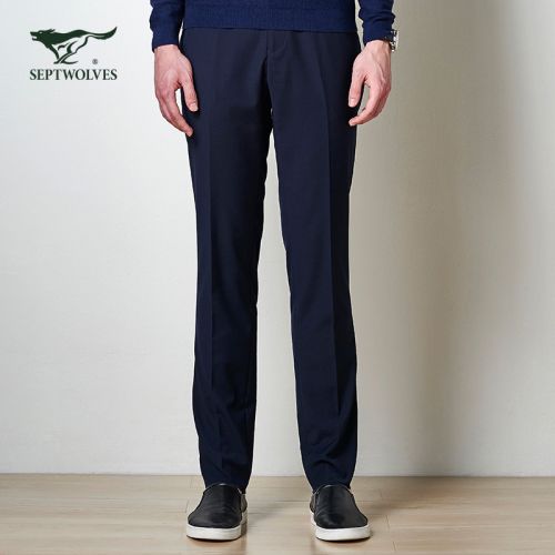 Pantalon droit SEPTWOLVES Fibre de polyester fibres viscose rayonne pour printemps - Ref 1486519
