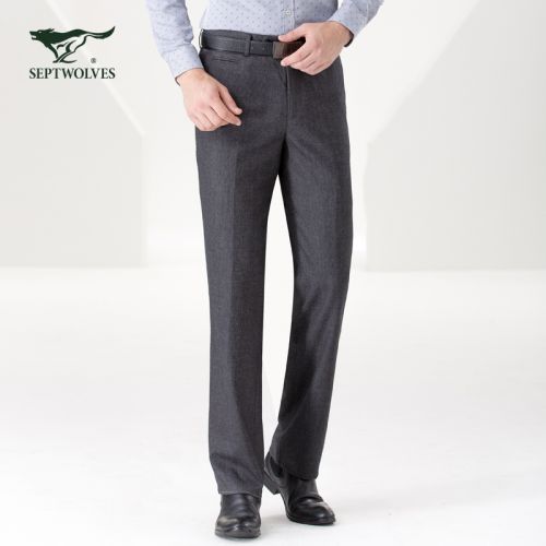 Pantalon droit pour jeunesse SEPTWOLVES en laine automne - Ref 1486535