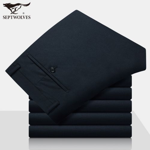 Pantalon droit pour jeunesse SEPTWOLVES en polyester printemps - Ref 1486737