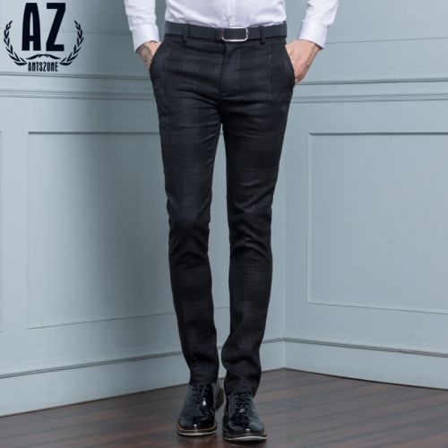 Pantalon droit pour jeunesse ANTSZONE fibre de polyester fibres viscose rayonne polyuréthane élastique spandex printemps - Ref 1486773