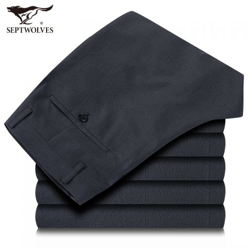 Pantalon droit pour jeunesse SEPTWOLVES fibre de polyester fibres viscose rayonne été - Ref 1486875