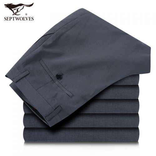 Pantalon droit pour jeunesse SEPTWOLVES de fibres viscose polyester, rayonne polyuréthane élastique fibreux spandex été - Ref 1486878