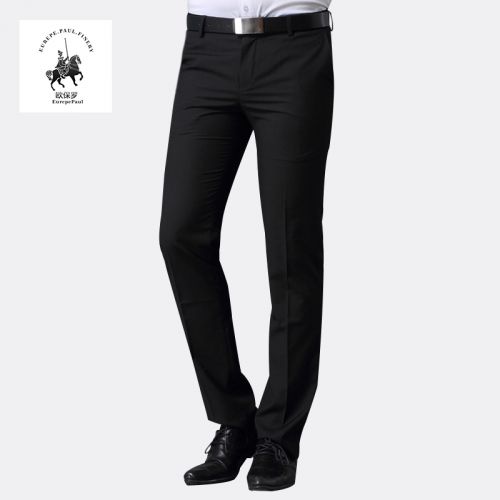 Pantalon droit Fibre de polyester fibres viscose rayonne - Ref 1487173