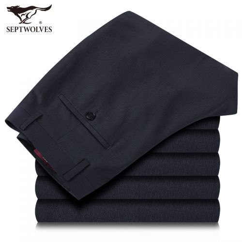 Pantalon droit pour jeunesse SEPTWOLVES en polyester printemps - Ref 1487236