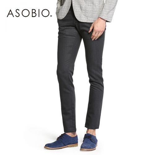 Pantalon Slim-type ASOBIO en laine pour automne - Ref 1487388