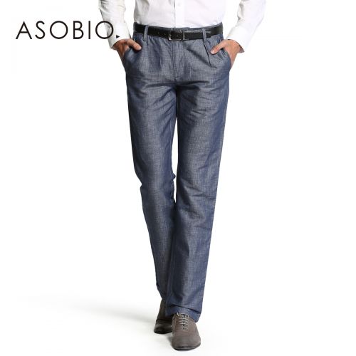 Pantalon droit ASOBIO en chanvre pour automne - Ref 1487428