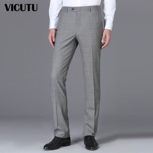 Pantalon Slim-type VICUTU en laine pour printemps - Ref 1487580