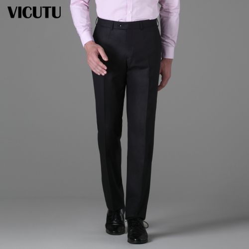 Pantalon droit VICUTU en laine pour automne - Ref 1487612