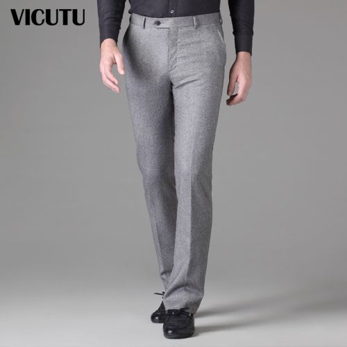 Pantalon Slim-type VICUTU en laine pour automne - Ref 1487646