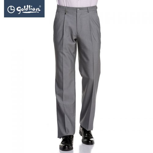 Pantalon droit GOLDLION en laine pour automne - Ref 1488126