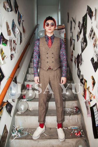 Pantalon pantalons fuselés pour jeunesse LISA YU en laine hiver - Ref 1488619