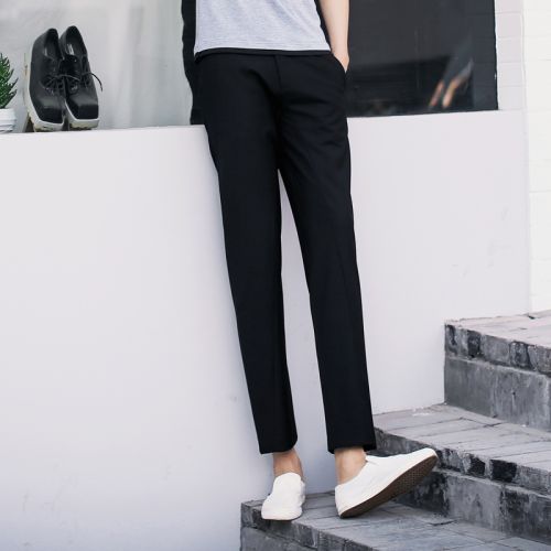 Pantalon Slim-type pour adolescent SAZONREG Polyester fibre élastique de polyuréthane spandex - Ref 1488956