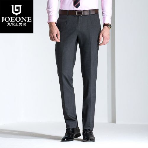 Pantalon Slim-type JOEONE Laine mûrier de fibres polyester soie polyuréthane élastique fibre spandex pour automne - Ref 1489147