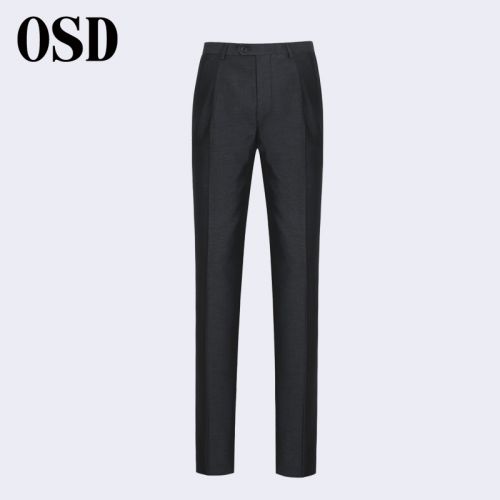 Pantalon droit de fibres viscose polyester, rayonne polyuréthane élastique fibreux spandex pour printemps - Ref 1489454