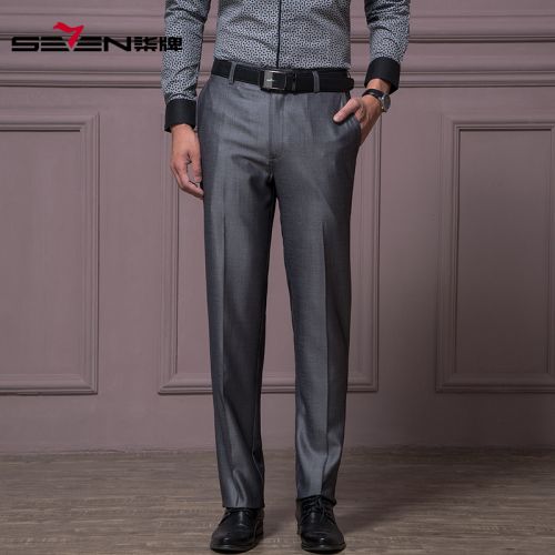Pantalon droit SEVEN7 en polyester pour été - Ref 1489580