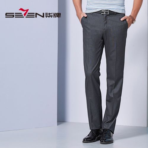 Pantalon droit SEVEN7 en polyester pour été - Ref 1489595