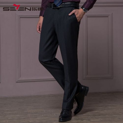 Pantalon droit SEVEN7 en laine pour automne - Ref 1489606