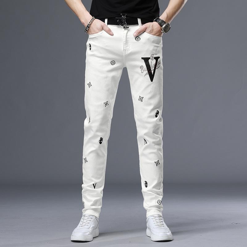 Pantalon Jeans blancs de marque - Ref 3431005