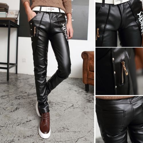 Pantalon cuir homme droit pour adolescent automne - Ref 1476696