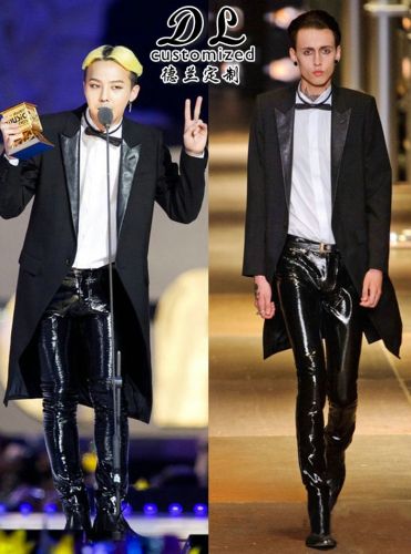 Pantalon cuir homme serré pour jeunesse printemps - Ref 1476848