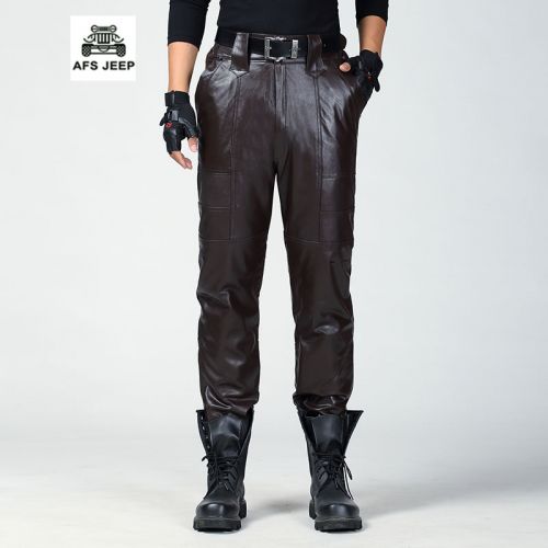Pantalon cuir homme pour jeunesse AFS JEEP peau de chèvre hiver - Ref 1476914
