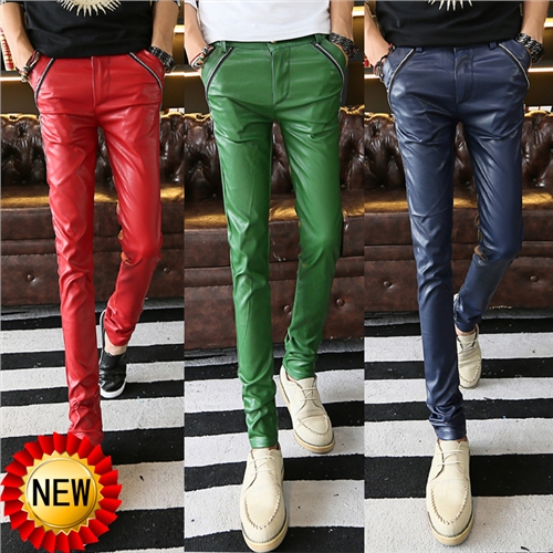 Pantalon cuir homme pantalons fuselés - Ref 1477046