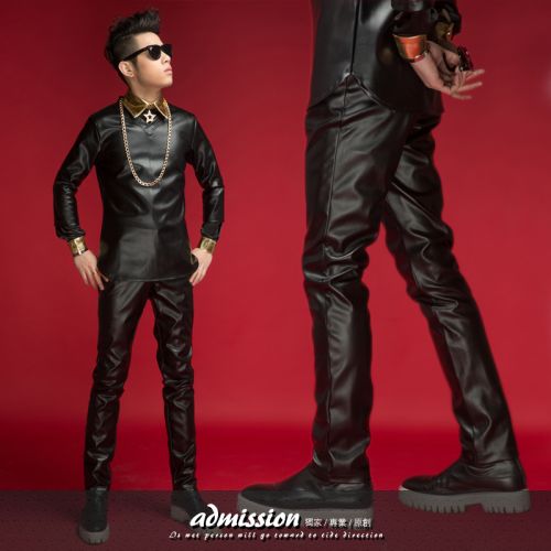 Pantalon cuir homme serré pour adolescent hiver - Ref 1477086