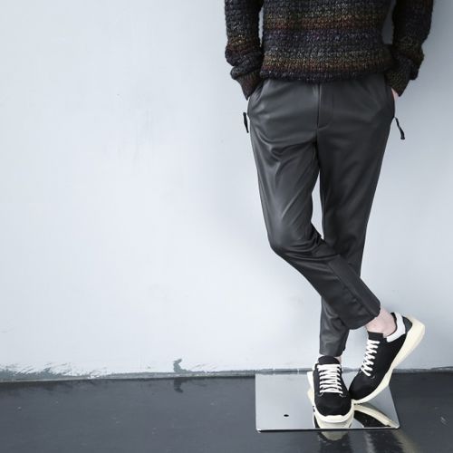 Pantalon cuir homme droit pour jeunesse HNPOP automne - Ref 1477088