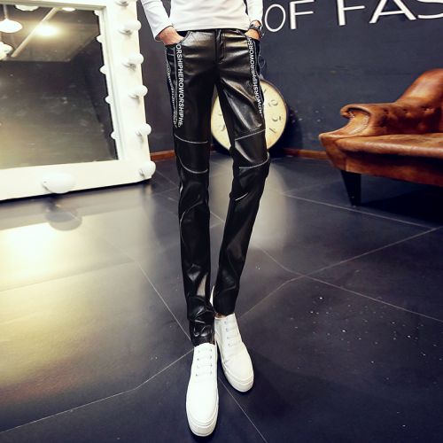 Pantalon cuir homme droit pour adolescent automne - Ref 1477119