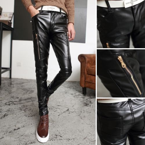 Pantalon cuir homme droit pour adolescent automne - Ref 1477132