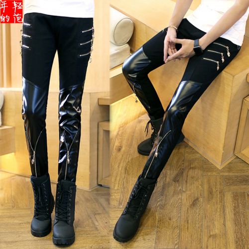 Pantalon cuir homme serré PU pour automne - Ref 1477516