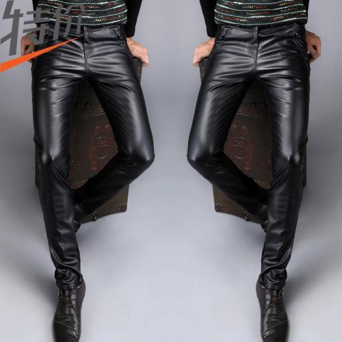 Pantalon cuir homme serré pour jeunesse automne - Ref 1477613