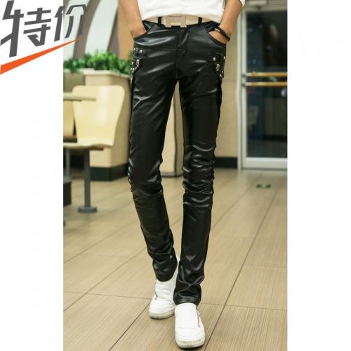 Pantalon cuir homme serré pour adolescent automne - Ref 1477616