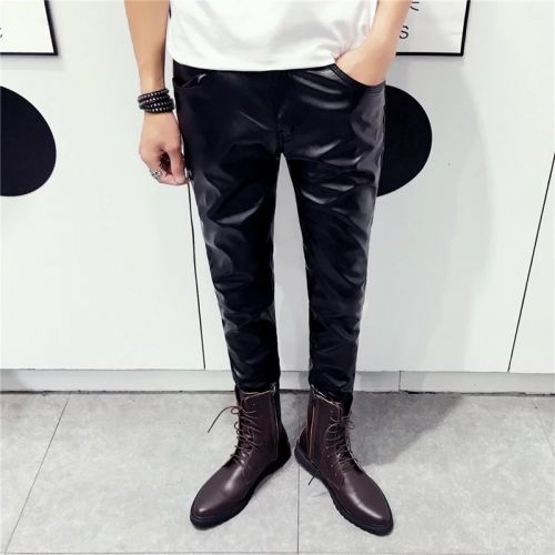 Pantalon cuir homme serré pour adolescent automne - Ref 1477625