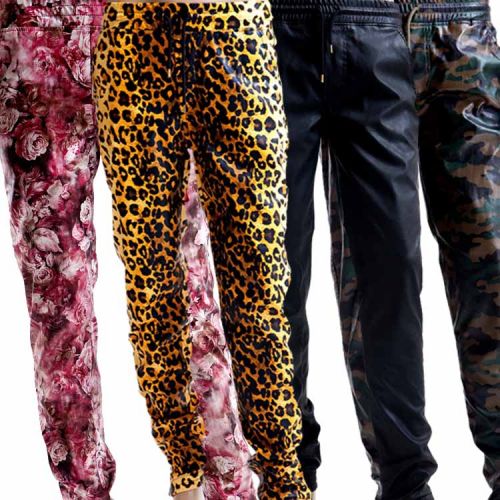 Pantalon cuir homme pantalons fuselés pour jeunesse PU automne - Ref 1477656