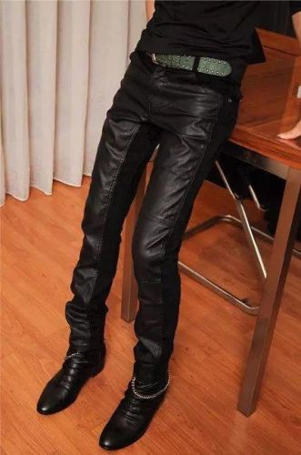 Pantalon cuir homme pantalons fuselés pour adolescent automne - Ref 1477677