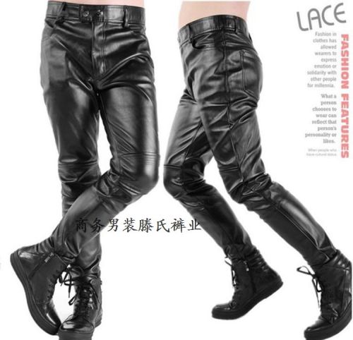 Pantalon cuir homme serré pour adolescent automne - Ref 1477799