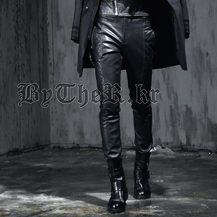 Pantalon cuir homme serré pour jeunesse BYTHER automne - Ref 1477869