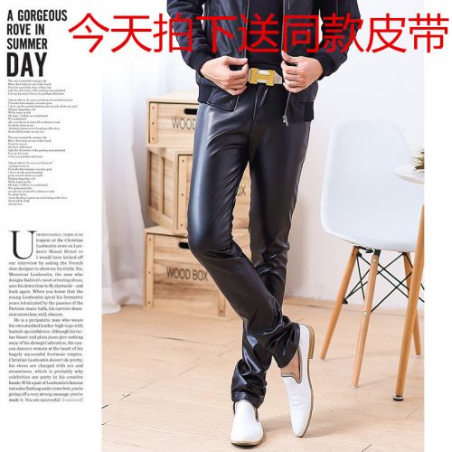 Pantalon cuir homme serré pour adolescent automne - Ref 1477903