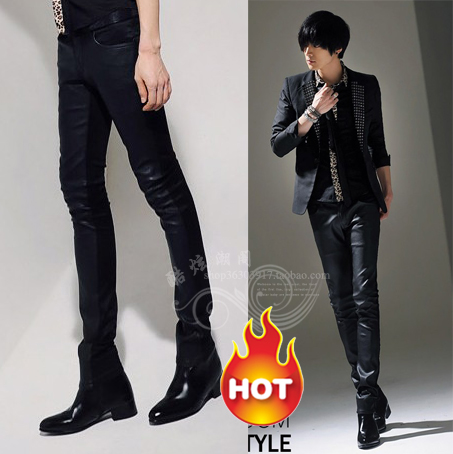 Pantalon cuir homme serré - Ref 1477959