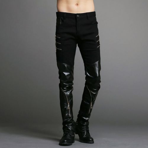 Pantalon cuir homme serré pour jeunesse I&AMPJ printemps - Ref 1477983