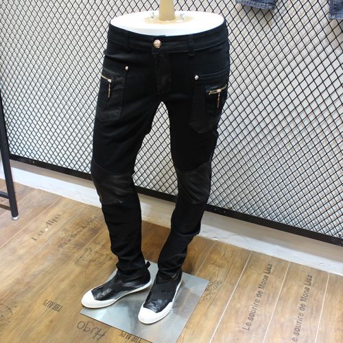 Pantalon cuir homme serré pour jeunesse été - Ref 1477993