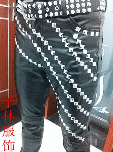 Pantalon cuir homme serré pour jeunesse automne - Ref 1478019