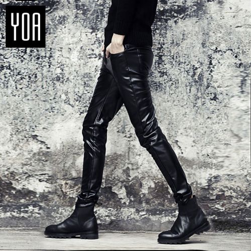 Pantalon cuir homme pantalons fuselés pour jeunesse PU - Ref 1478071